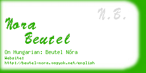 nora beutel business card